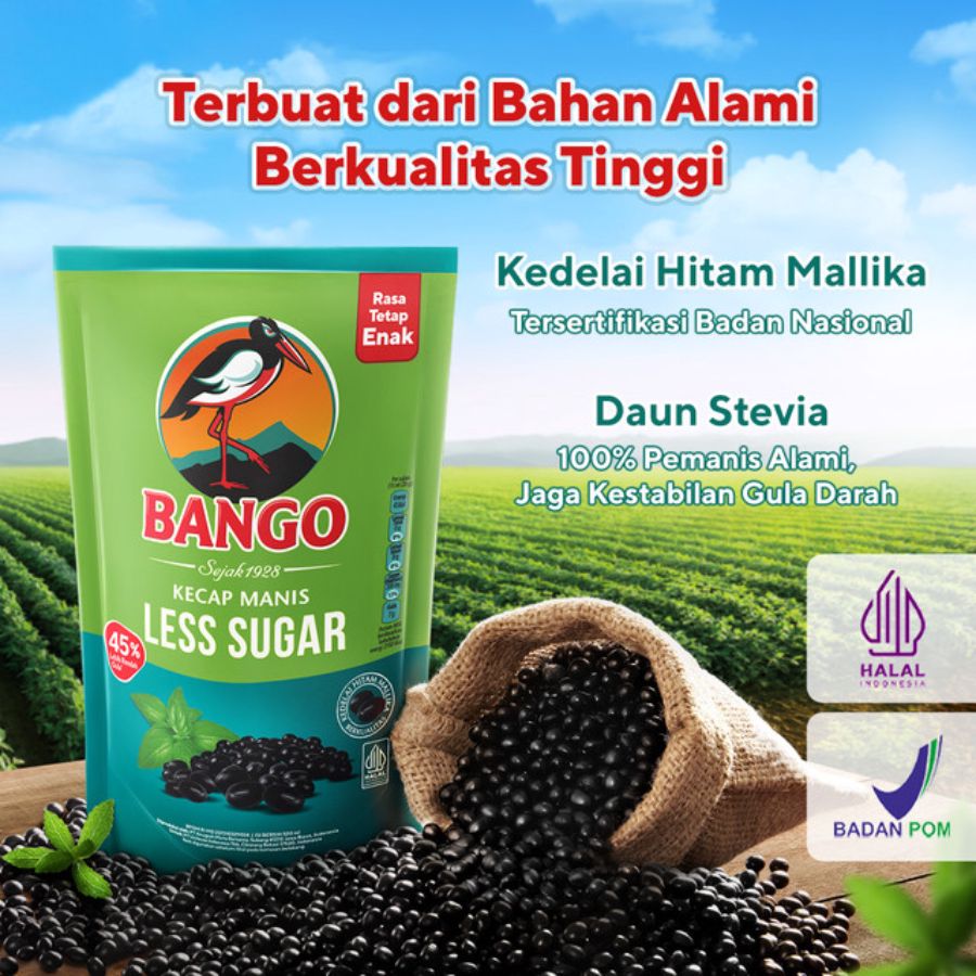 Bango Kecap Manis Less Sugar 675ml