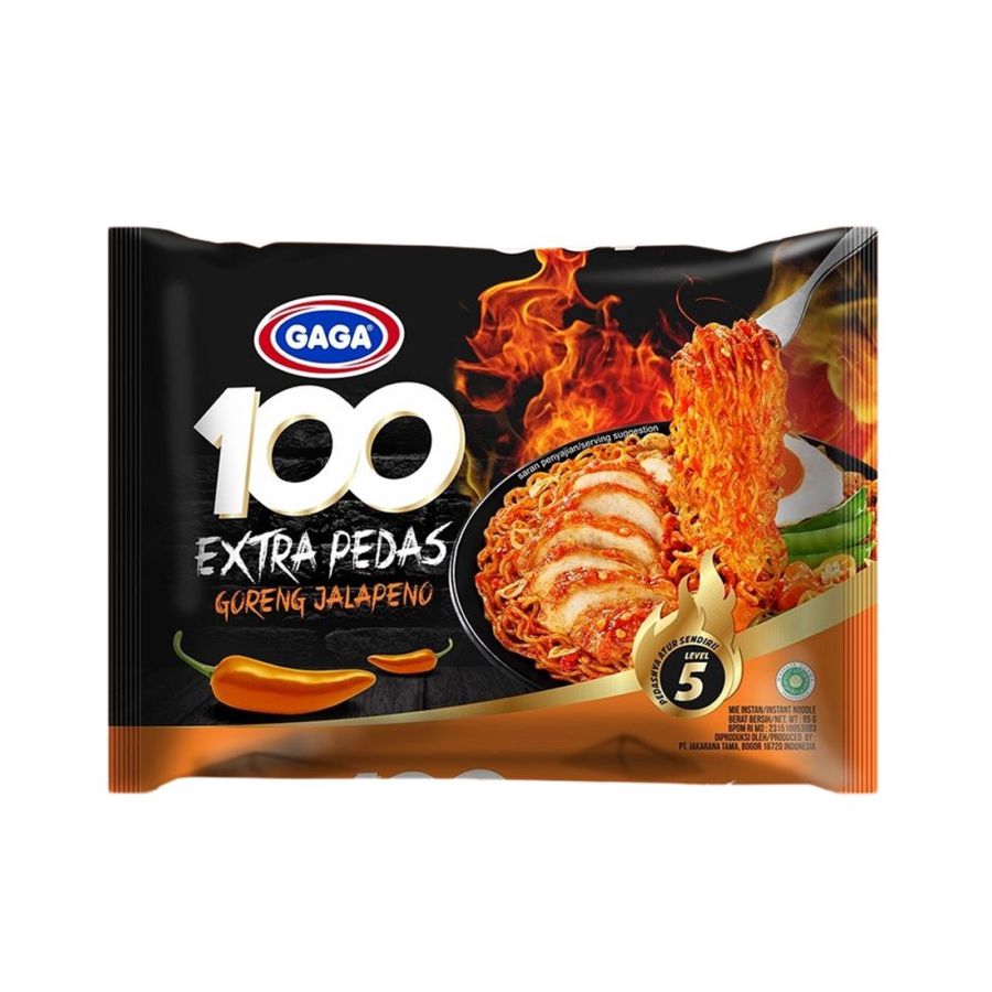 Gaga 100 Extra Pedas Goreng Jalapeno 85gram