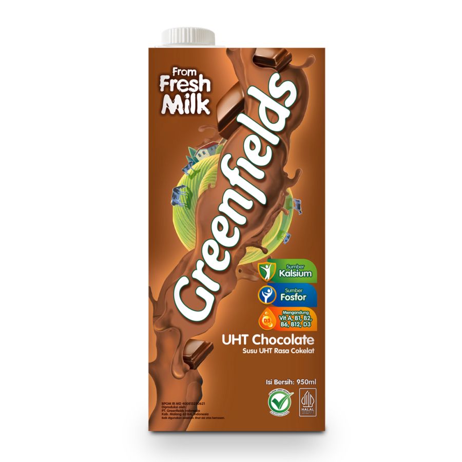 Greenfields UHT Milk Chocolate/Susu UHT 950ml