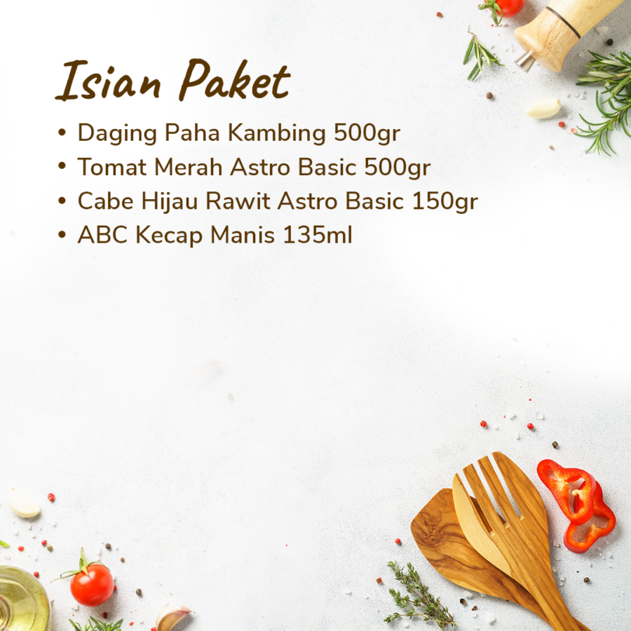 Paket Masak Sate Daging Kambing 1pcs