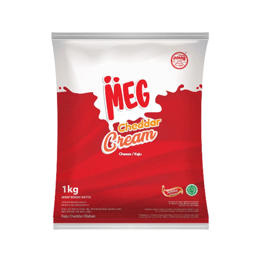 Meg Cheddar Cream Cheese 1kg