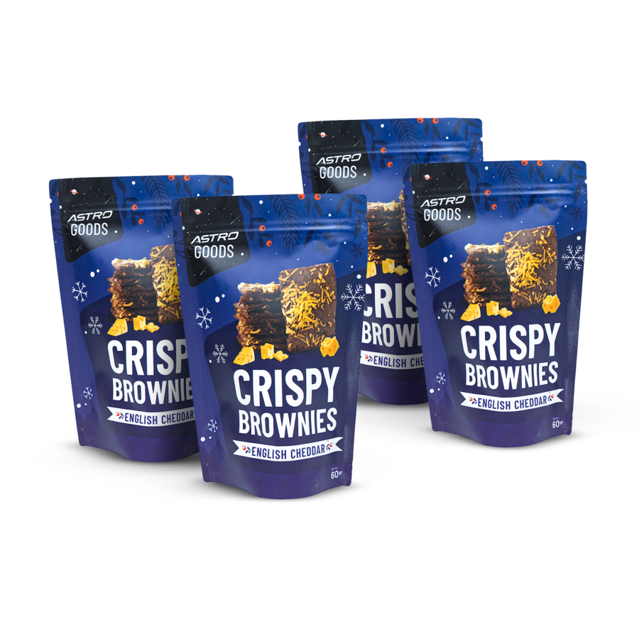 Paket 4 Crispy Brownies English Cheddar 60gr - Astro Goods