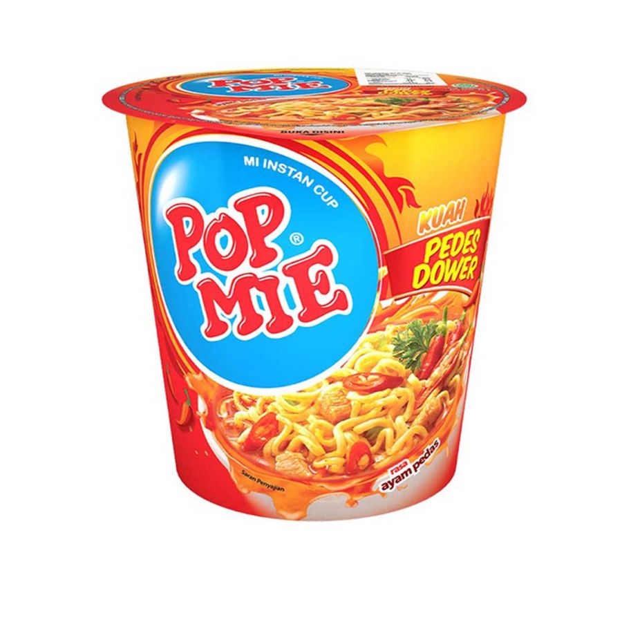 Pop Mie Kuah Ayam Pedas Dower Mie Instan Cup 75gram