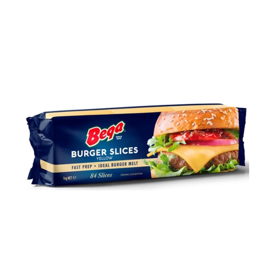 Bega Burger Slices Yellow 84slices x 1kg