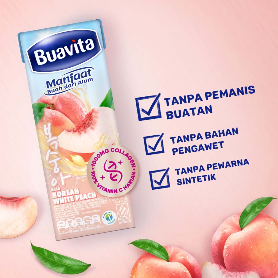 Buavita Korean White Peach Juice 245ml