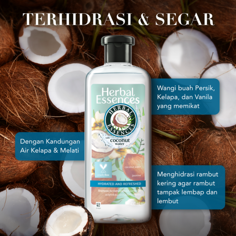 Herbal Essences Hydrated & Refreshed Coconut Water & Jasmine Shampoo 400ml