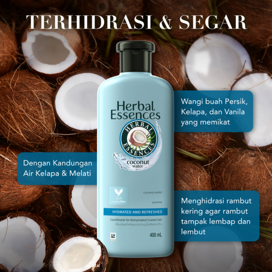 Herbal Essences Hydrated & Refreshed Coconut Water & Jasmine Conditioner 400ml