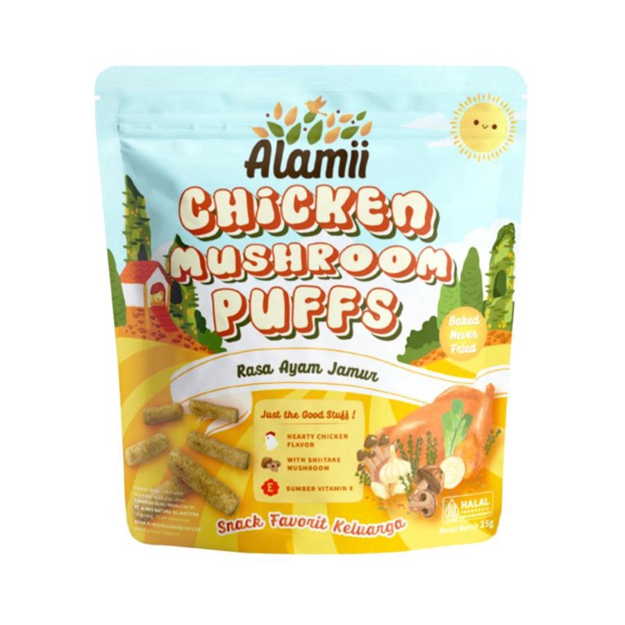 Alamii Chicken Mushroom Puffs 25gram