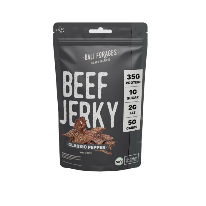 Bali Forages Beef Jerky Classic Pepper 50gram