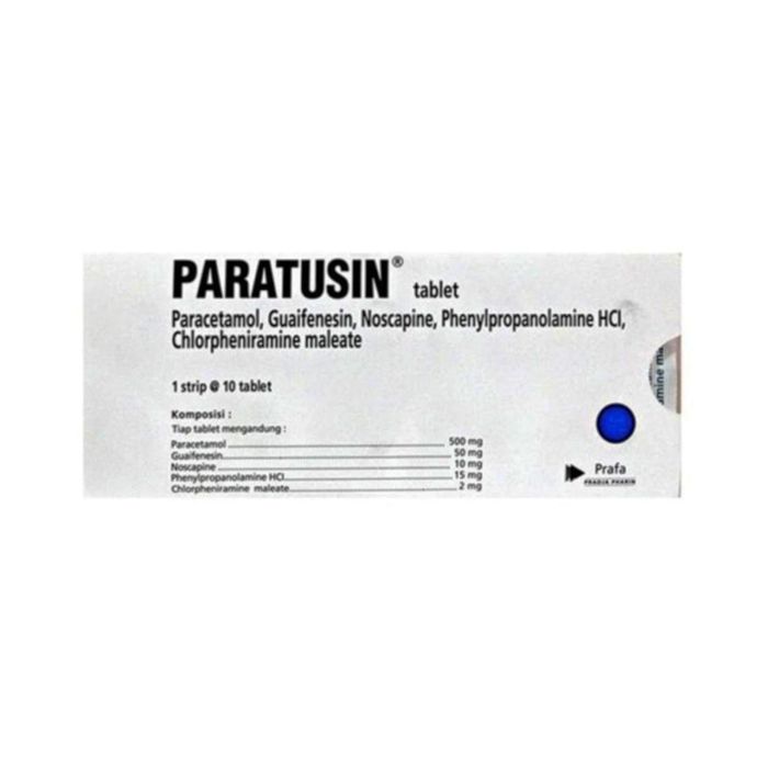 Paratusin Obat Flu Dan Batuk