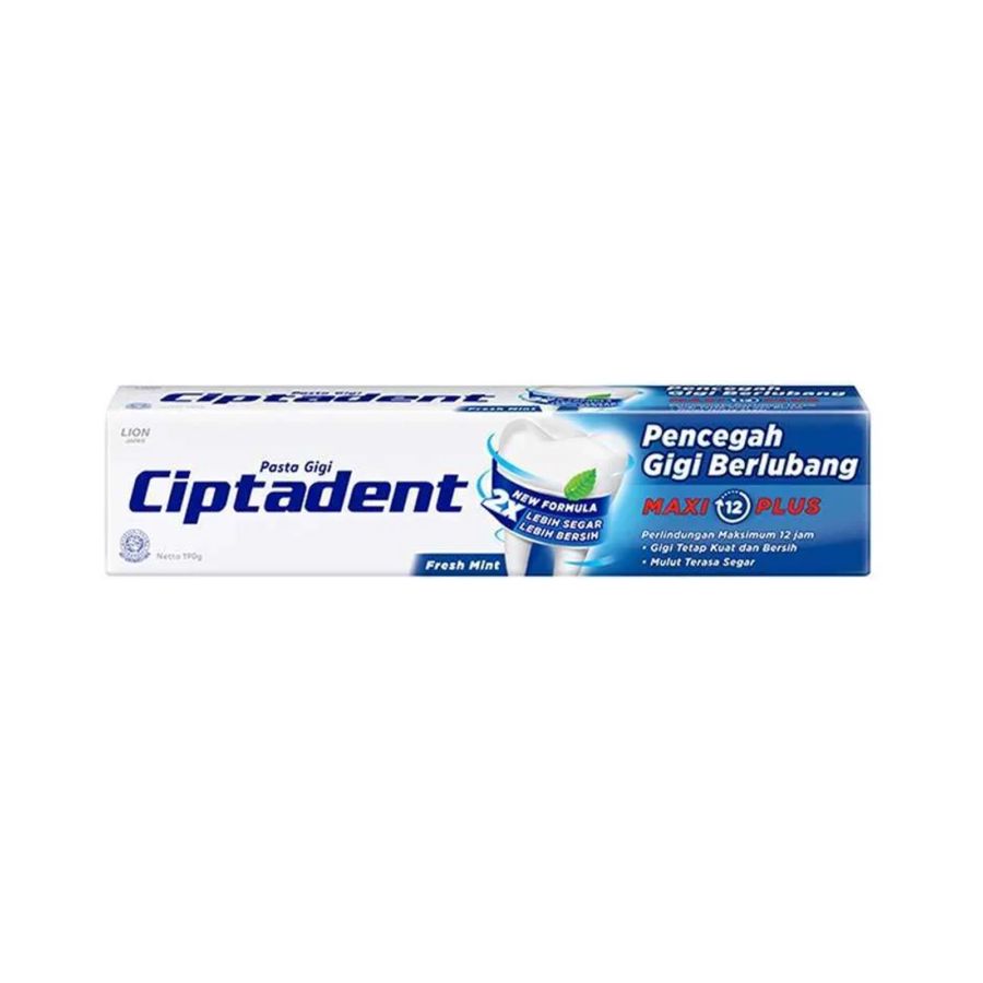 Ciptadent Maxi 12 Plus Fresh Mint Pasta Gigi 190gram