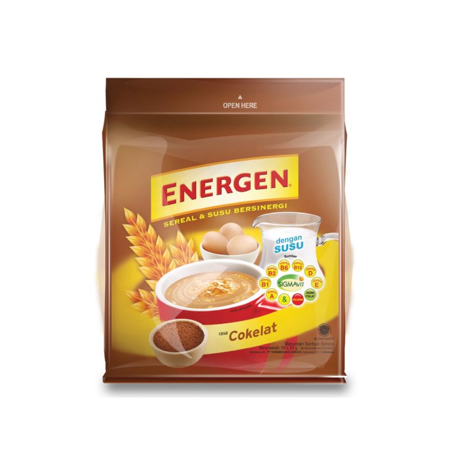 Energen Instant Cereal Coklat Bag 10pcs x 34gr 1pcs