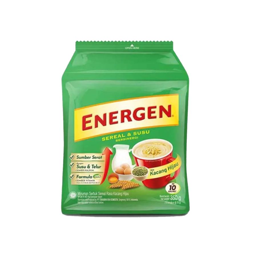 Energen Instant Cereal Kacang Hijau Bag 10pcs x 30gr 1pcs