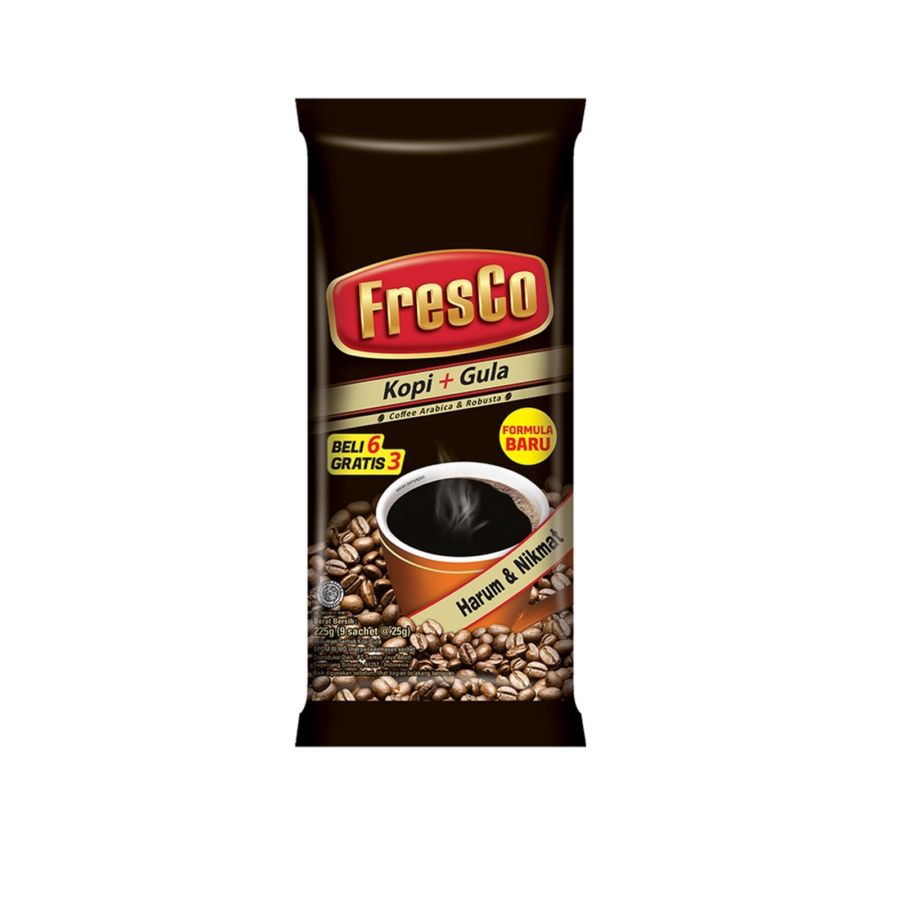 Fresco Kopi + Gula 25gr x 9pcs 225gram