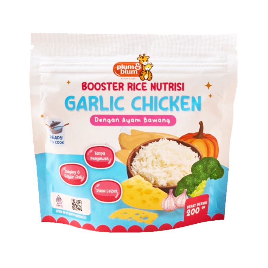 Plum & Blum Beras Mpasi Bb Booster Garlic Chicken 200gram