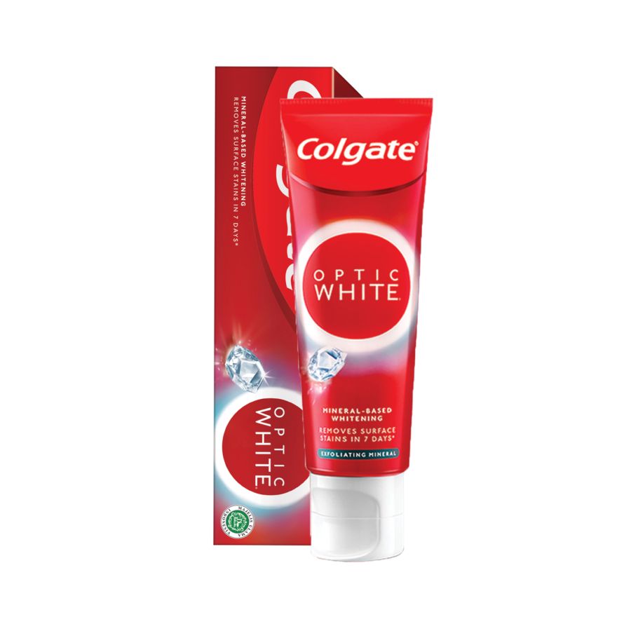 Colgate Optic White Whitening Toothpaste Exfoliating Mineral/Pasta Gigi 100gram