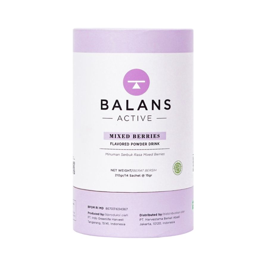 Balans Active Mixed Berries Flavored Powder Drink Tube 14pcs x 15gr