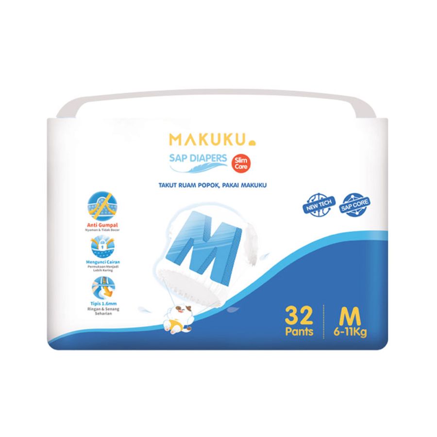 Makuku SAP Slim Care Pants Diapers M32 1pack
