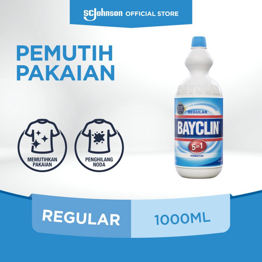 Bayclin Regular Penghilang Noda Pakaian 1liter
