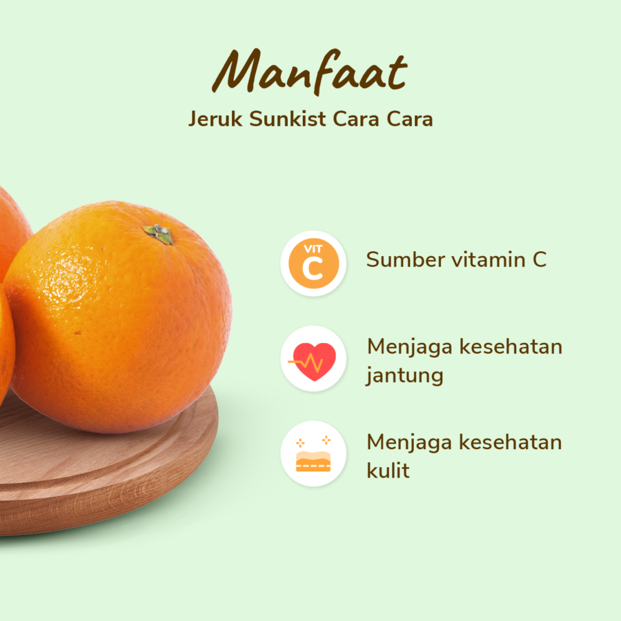 Jeruk Sunkist Cara Cara Seedless Astro Farm pack 3-6 pcs 850-950 gram
