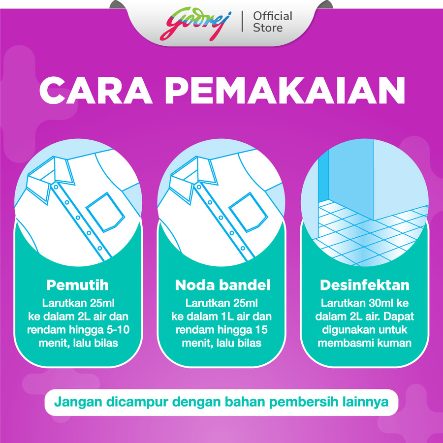 Proclin Pemutih Pakaian 1liter