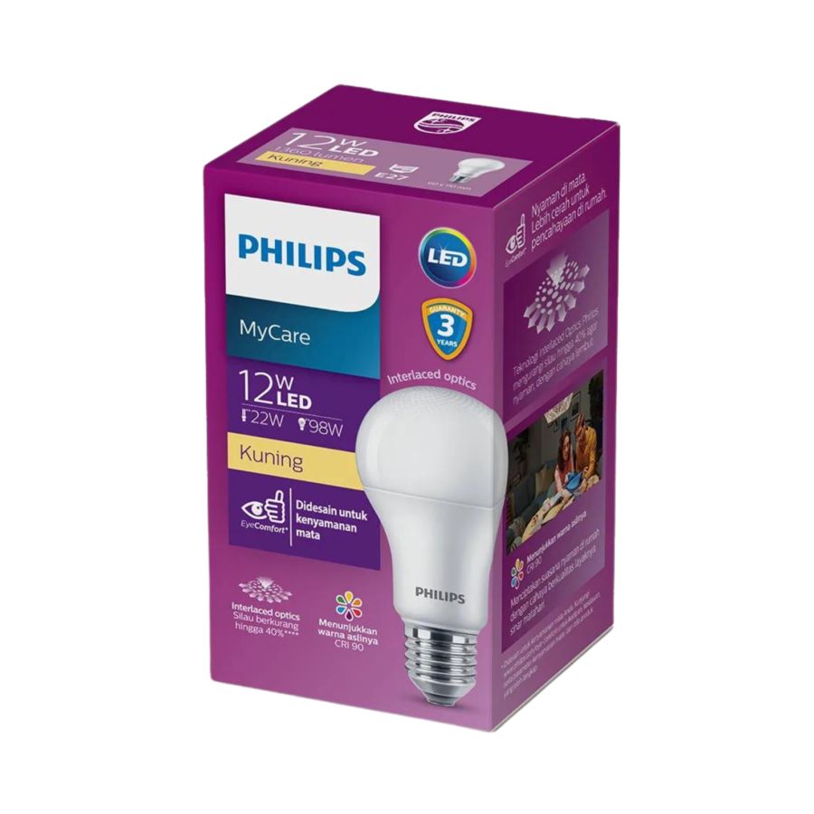 Philips LED Bulb MyCare 12W E27 3000K Kuning