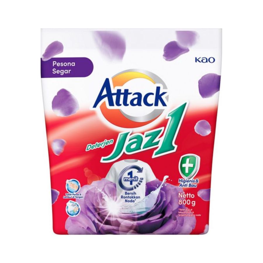 Attack Detergent Jaz1 Pesona Segar 800gr/Deterjen Bubuk 800gram 800gram