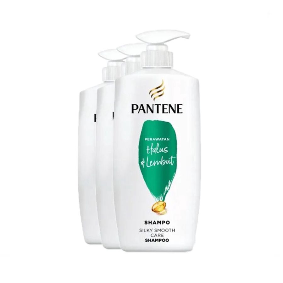 Pantene Shampoo Smooth and Silky 400ml - Paket Isi 3