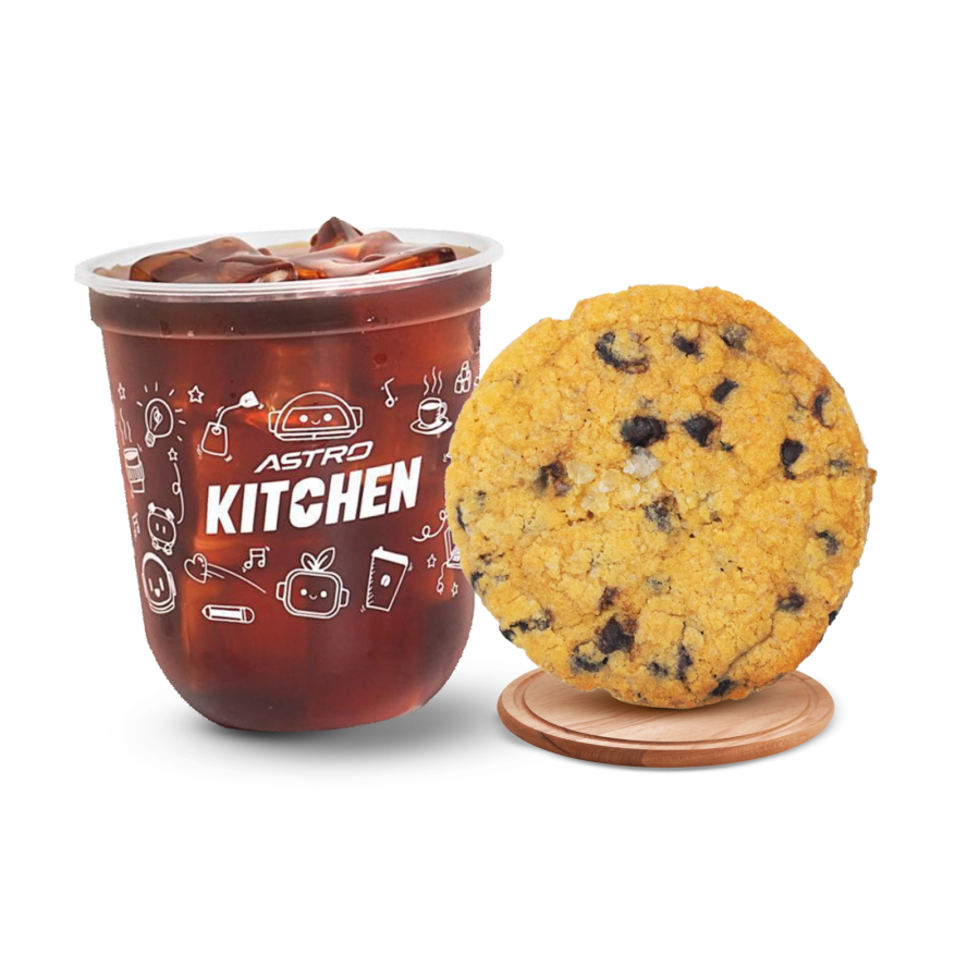 Bundle Americano (Espresso Base) - Regular (Iced) & Choco Sea Salt Cookies 1 pcs