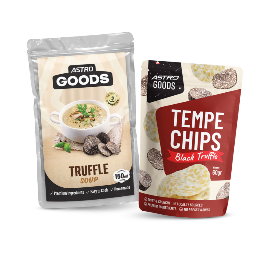 Bundle Truffle Soup 150ml & Tempe Chips Black Truffle 60gr Astro Goods