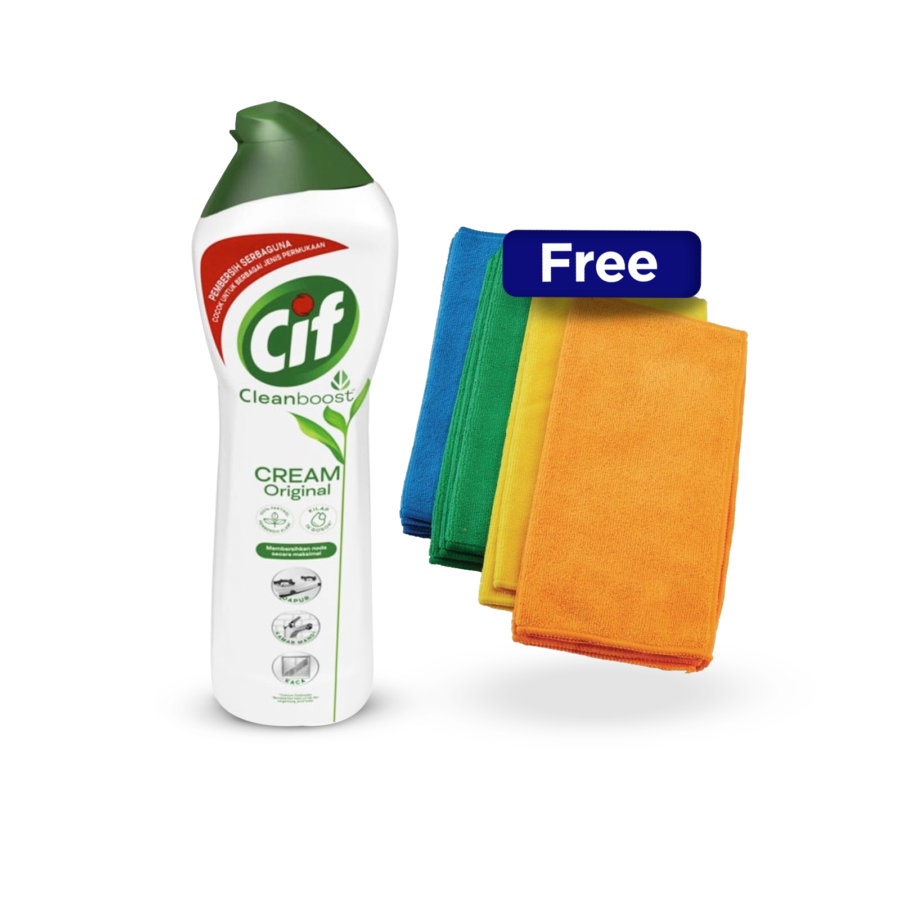 Buy CIF Cream Original 660gr/Pembersih Lantai 660 gram Get Kain Microfiber