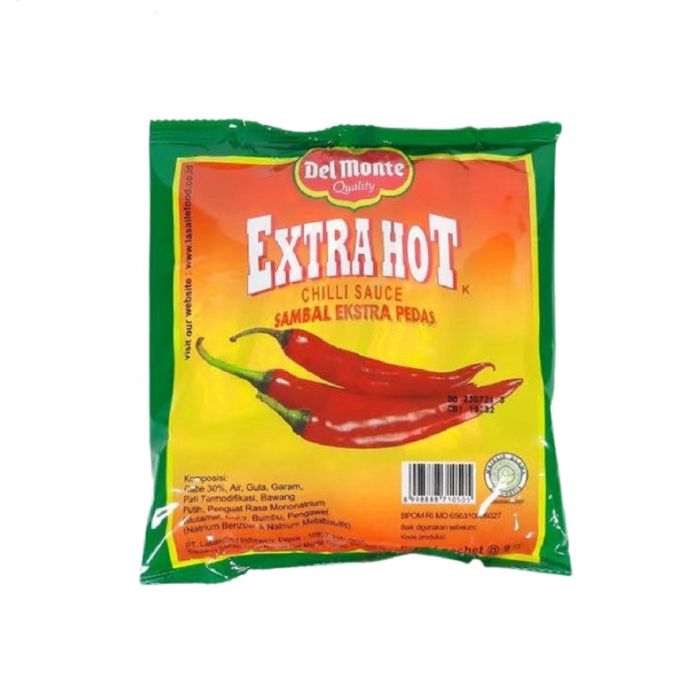 Del Monte Saus Sambal Extra Hot Chili Sauce Sachet  8gr