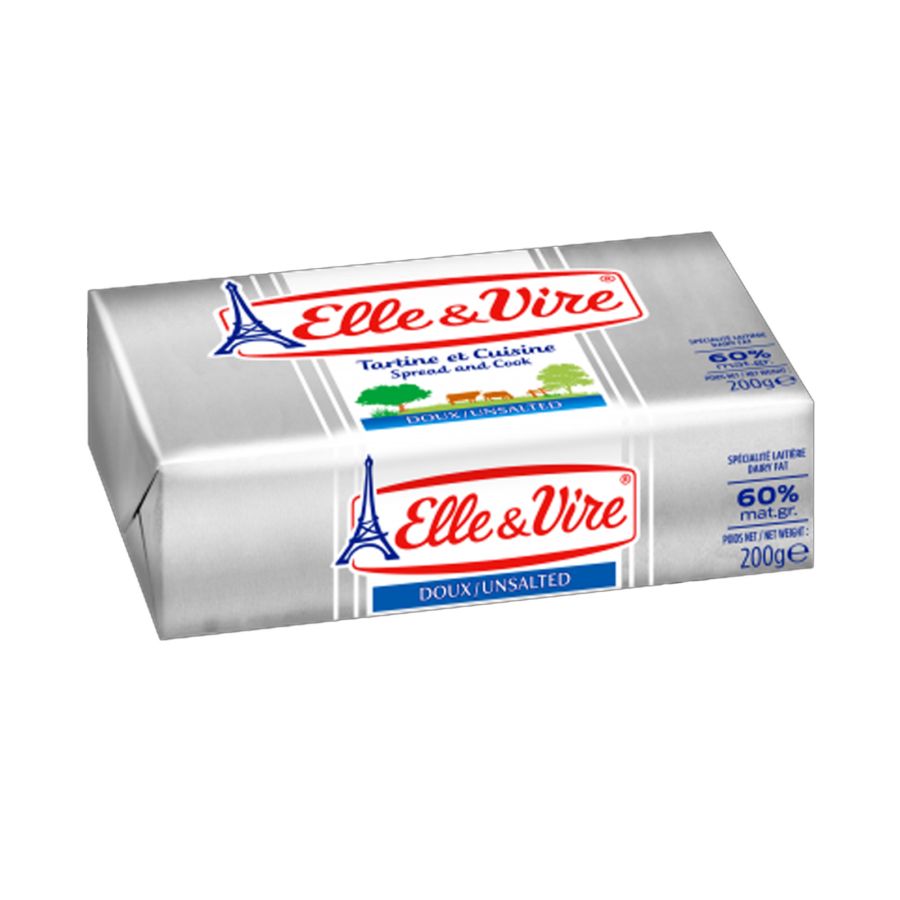 Elle & Vire Butter Unsalted Spread & Cooking 60%Fat 200gram