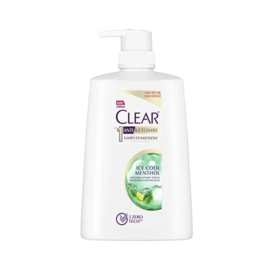 Clear Shampoo Anti Ketombe Ice Cool Menthol 1200ml