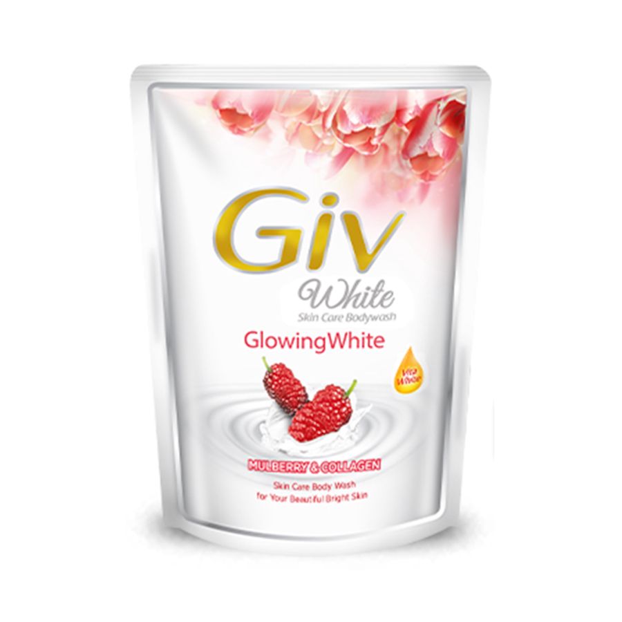 Giv White Body Wash Glowing White Mulberry & Collagen Pouch 450ml