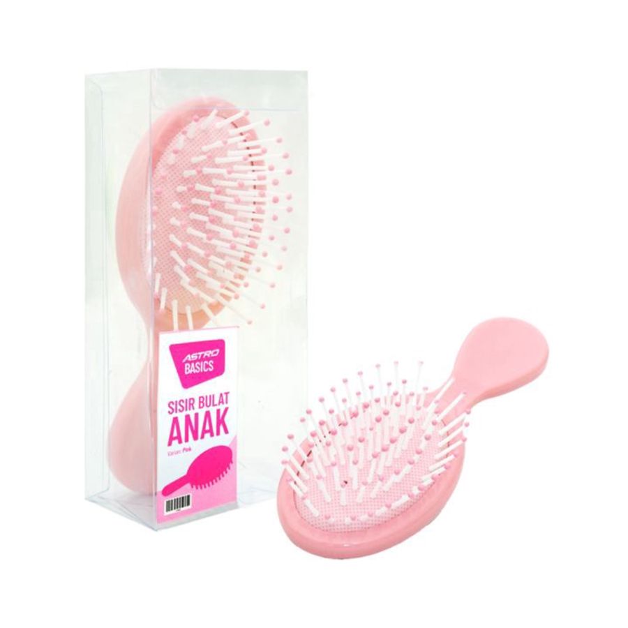 Sisir Bulat Anak - Pink- Astro Basics 1pcs