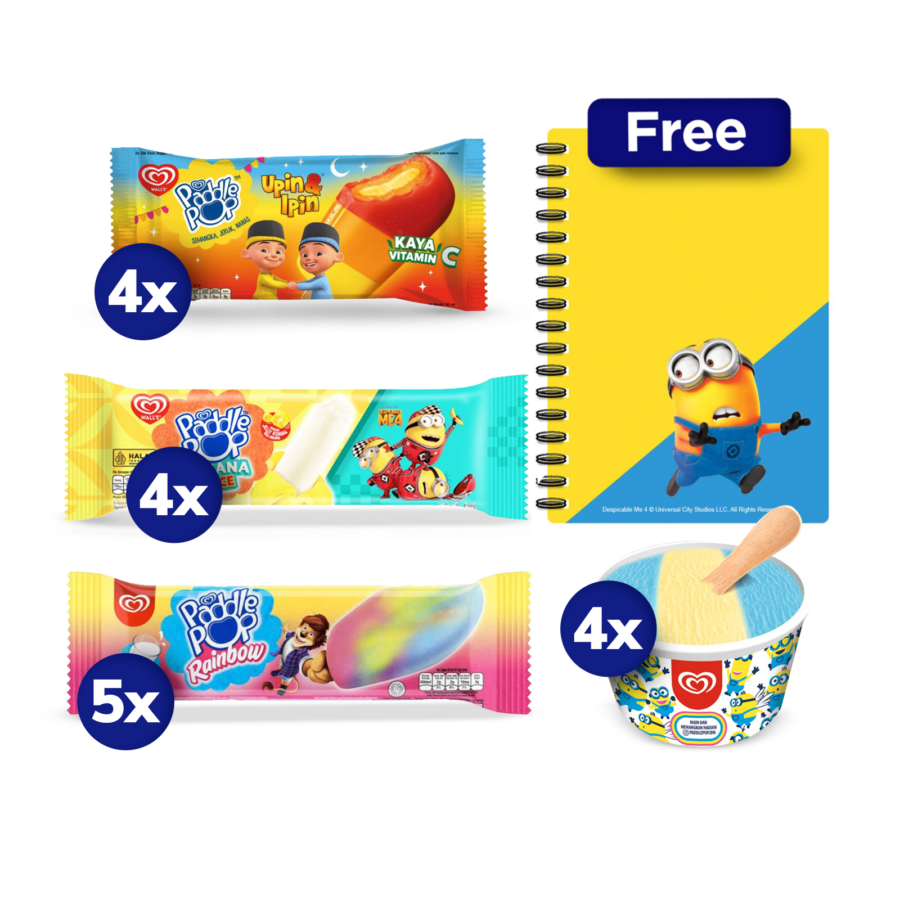 Special Bundle Walls Free Notebook A5 Minion