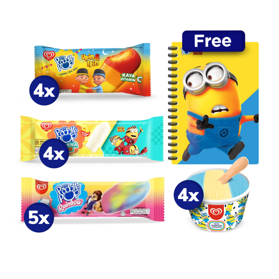 Special Bundle Walls Free Notebook A5 Minion
