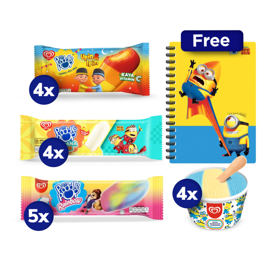 Special Bundle Walls Free Notebook A5 Minion
