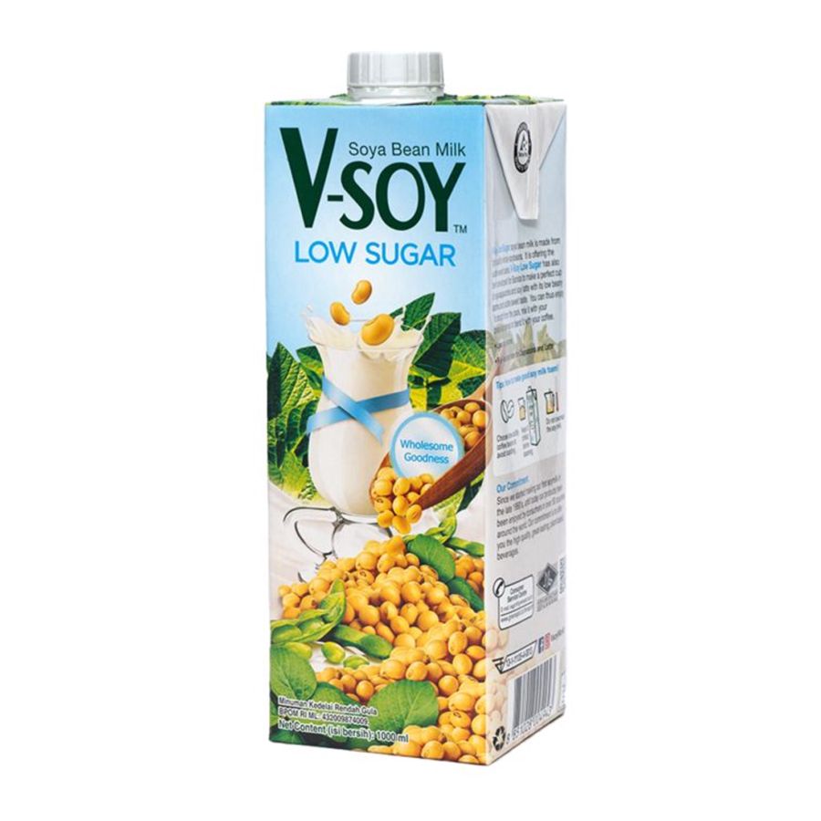 V-Soy Susu Kedelai Original Low Sugar 1000ml