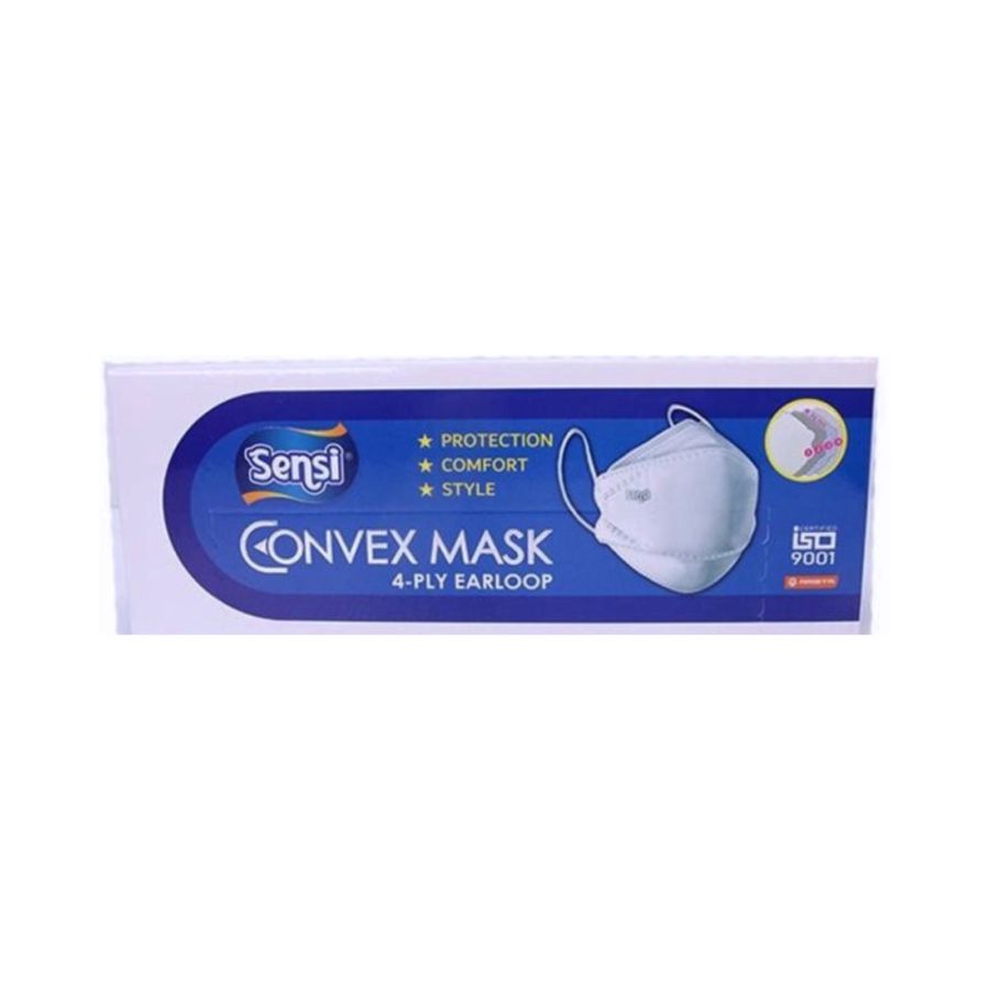 Sensi Masker Earloop Convex Mask 4 Ply Isi 20 Pcs 1packs