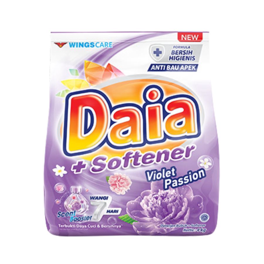 Daia Powder Deterjen Violet Bag Deterjen Bubuk 4000gram