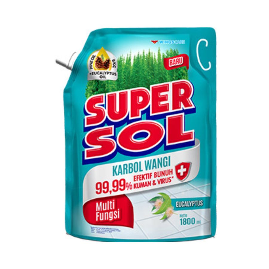 Supersol Carbol Eucalyptus/Pembersih Lantai 1800ml