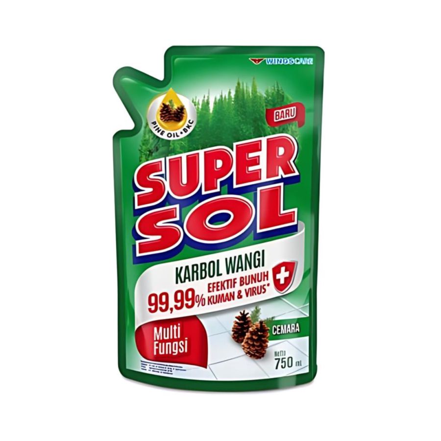 Supersol Carbol pouch/Pembersih Lantai 750ml