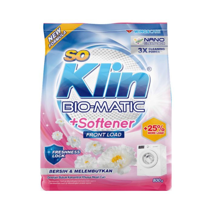 SoKlin Bio Matic Powder Front Load Plus Softener Deterjen Bubuk