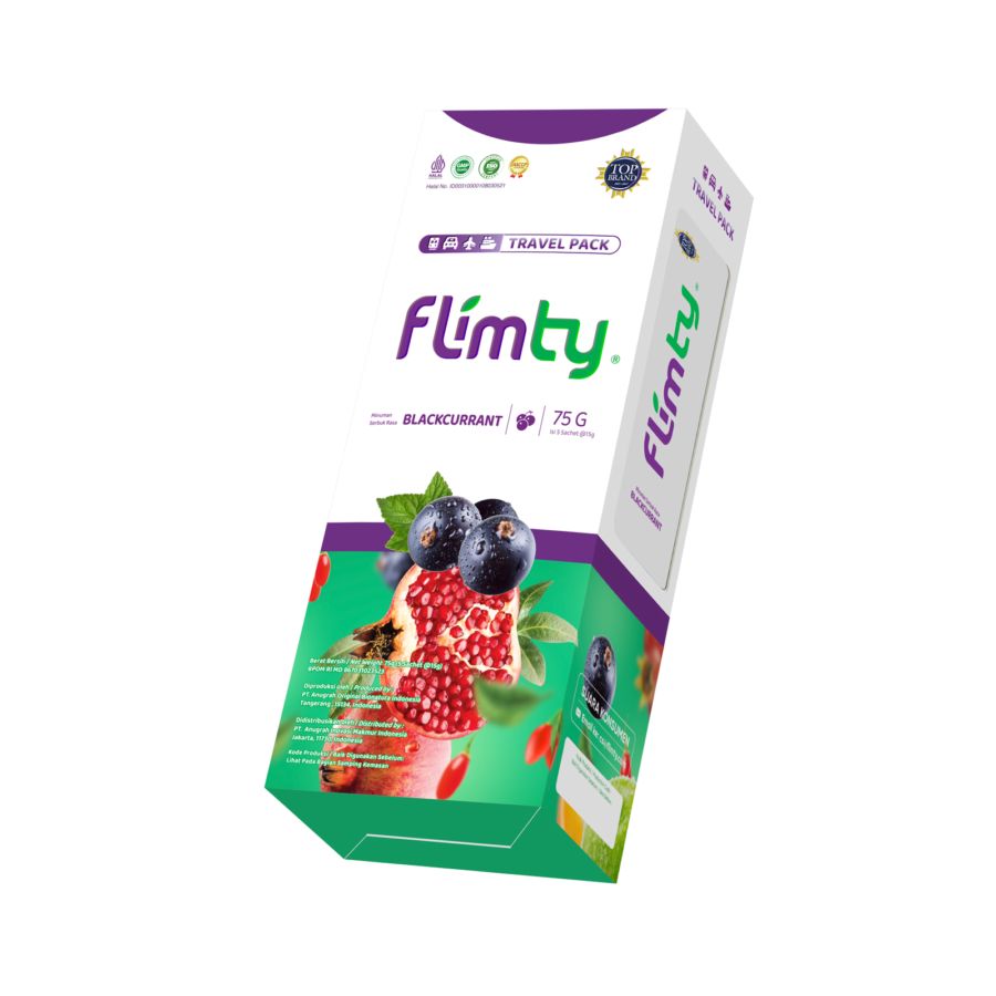 Flimty Fiber Blackcurrant Minuman Tinggi Serat 5sachets