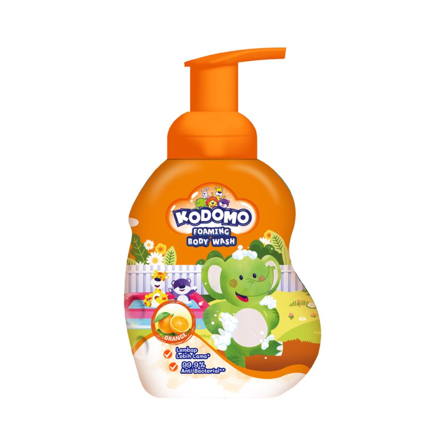 Kodomo Foaming Body Wash Orange Bottle 250ml/Sabun 250ml