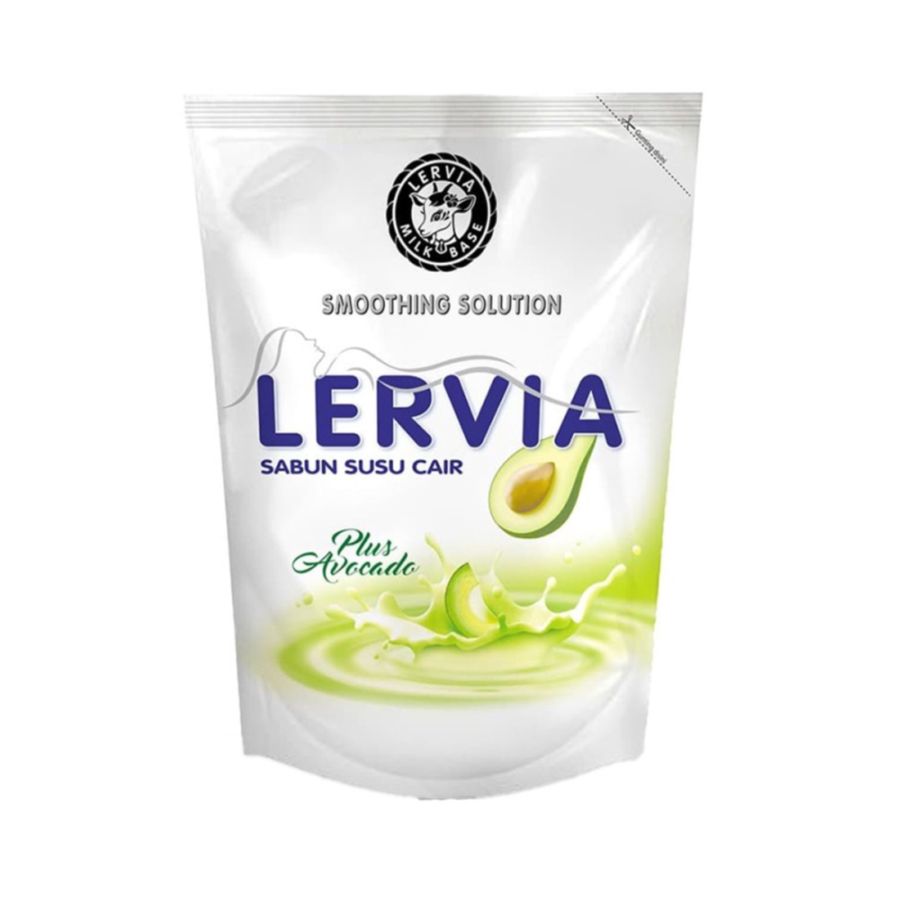 Lervia Sabun Susu Cair Plus Avocado Refill 400ml