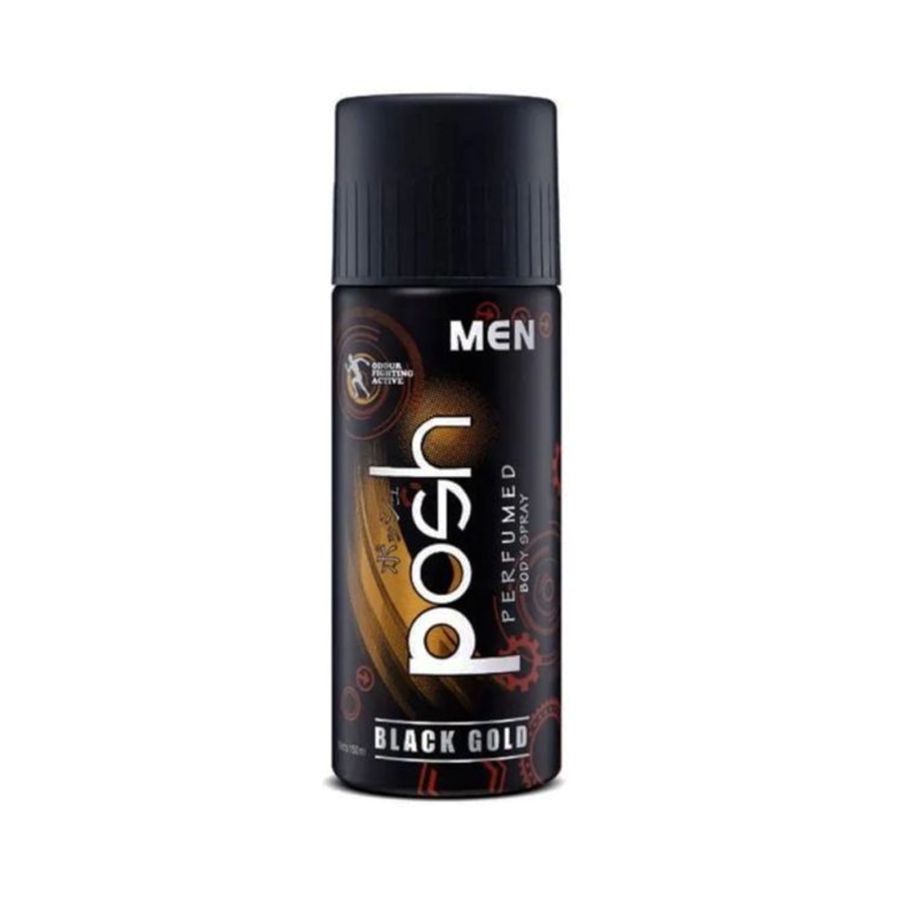 Posh Men Perfumed Spray Black Gold  150ml