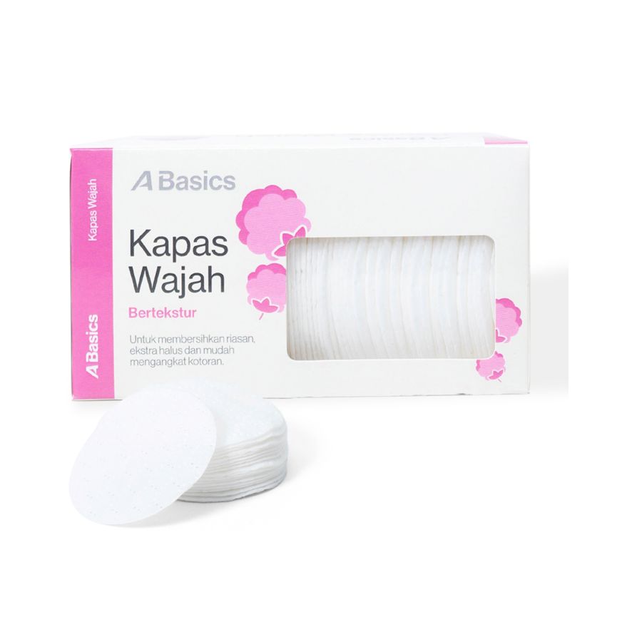 Kapas Wajah Berstekstur A Basics 80pcs